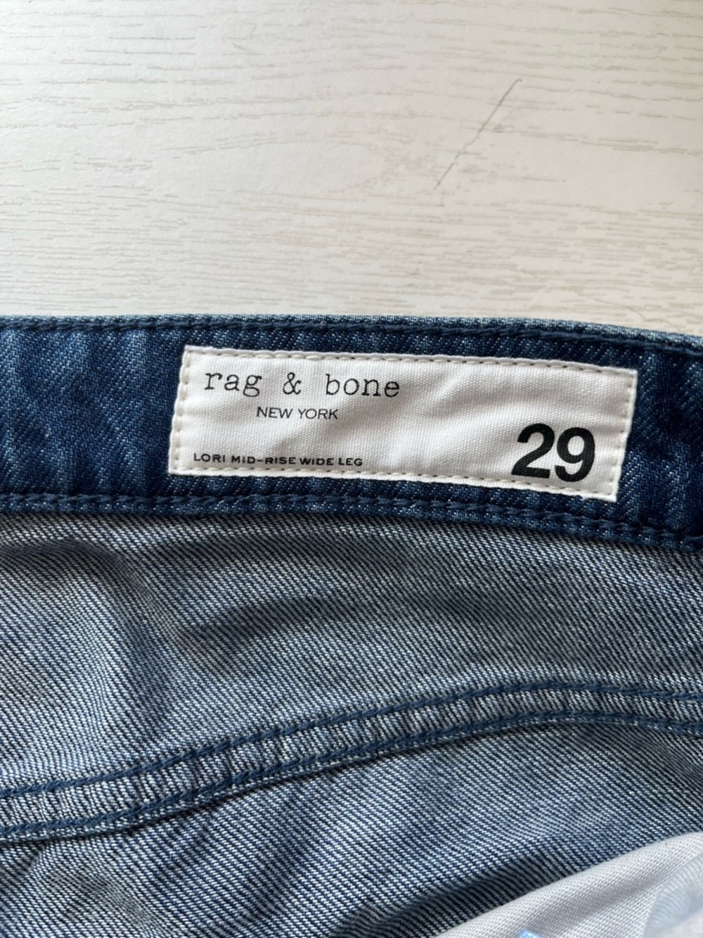 Rag & Bone Lori Mid Rise Wide Leg Darkwash Denim Jeans Size 29 - Picture 8 of 9